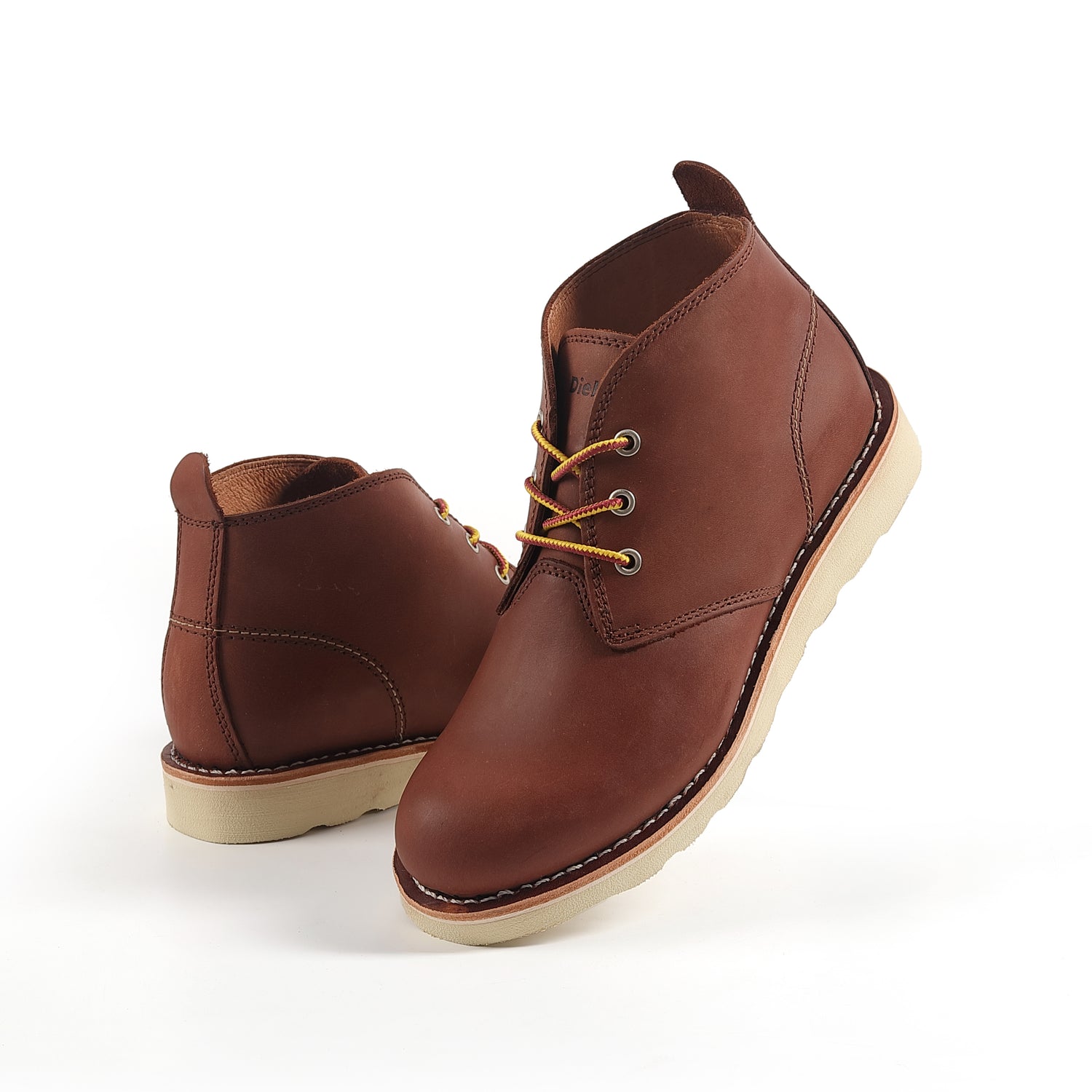 DIEHARD 84981 Men's Soft Toe Full Grain Leather Work Boots Reddish Brown