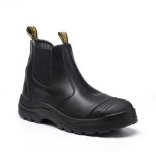 Carica l&#39;immagine nel visualizzatore di Gallery, LV822 Men&#39;s Slip-on Work Boots w/ Steel Toe Waterproof Black
