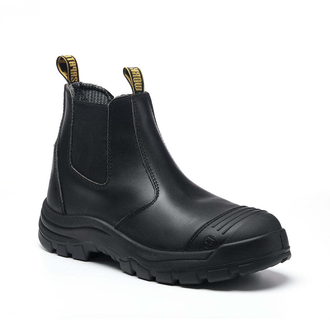 LV 822 Men's Slip-on Work Boots Steel Toe Waterproof Black