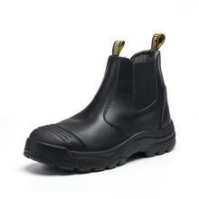 Lade das Bild in den Galerie-Viewer, LV 822 Men&#39;s Slip-on Work Boots Steel Toe Waterproof Black
