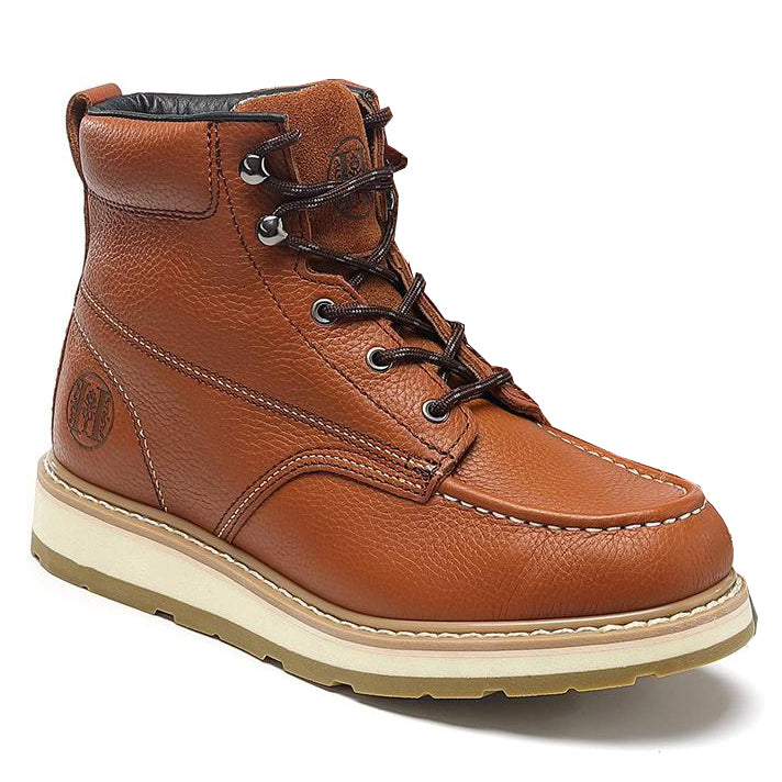 CK302 Botas para hombres Zapatos de trabajo de construcción con punta suave Marrón