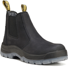 画像をギャラリービューアに読み込む, 80N04 Black Soft Toe Waterproof Working Boots, Slip Resistant Anti-Static Slip-on Safety Working Boots for Men
