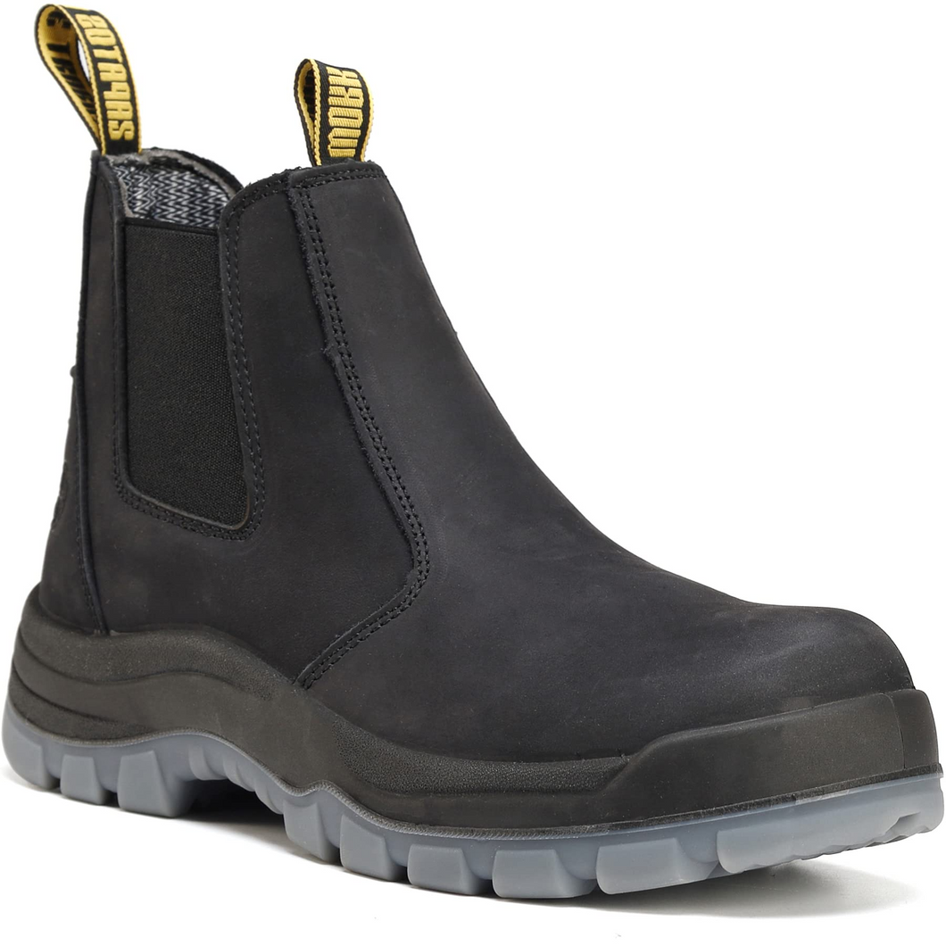 81N04 Composite Toe Waterproof Working Boots, Slip Resistant Anti-Static Slip-on Safety Working Boots