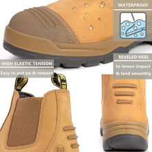 Charger l&#39;image dans la galerie, TAN802/TAN822 Slip Resistant Anti-Static Slip-on Safety Working Shoes Work Boots for Men
