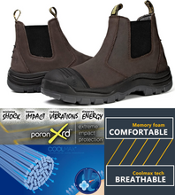 Carica l&#39;immagine nel visualizzatore di Gallery, COF 802 /COF 822 Soft/Steel Toe Waterproof Working Boots Safety Static Dissipative Working Shoes (Dark Brown)
