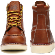 Carica l&#39;immagine nel visualizzatore di Gallery, 806 Stylish Classic 6&quot; Soft Toe Mens Work Boots Leather Slip Resistant Durable Breathable Stylish Boots
