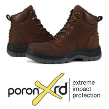 画像をギャラリービューアに読み込む, 80N01 BN/BK Men&#39;s 6&quot; Soft Toe Slip Resistant Waterproof Anti-puncture Work Boots Durable
