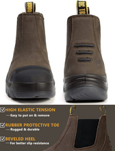 Lade das Bild in den Galerie-Viewer, COF 802 /COF 822 Soft/Steel Toe Waterproof Working Boots Safety Static Dissipative Working Shoes (Dark Brown)
