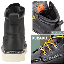Charger l&#39;image dans la galerie, HVB 304 Men&#39;s 6&quot; Soft Toe Non-Slip Water Resistant for Construction with Durable Rubber EVA Outsole Work Boots
